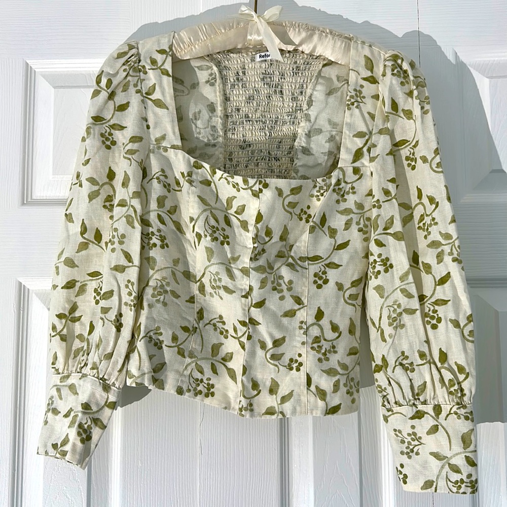 Reformation linen blouse